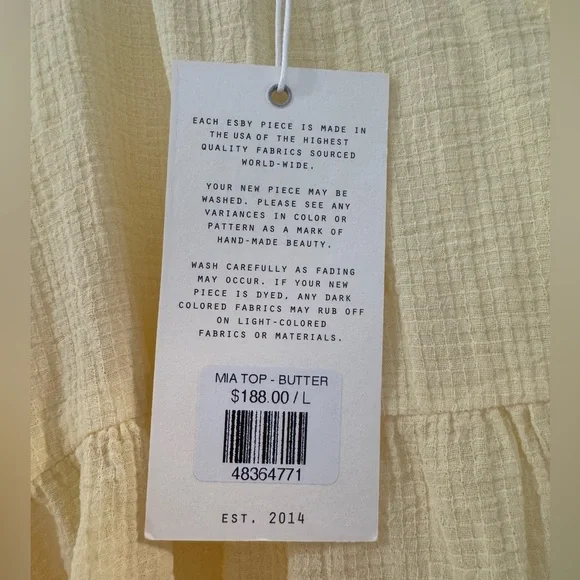 Esby Light Yellow Women's Top - Picture 4 of 4